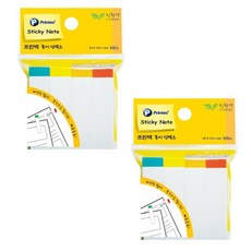 프린텍 종이인덱스 스티키노트 50x12mm, 혼합4색, 4개