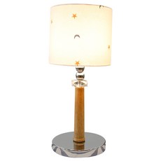 Royal Time閃亮的星星桶型檯燈, 實木水晶身+星月大圓柱帽