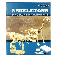 DIGITUP Dino 2 骷髏霸王龍和肱骨, 恐龍2骨架+挖掘工具+說明書+案例