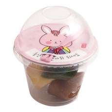 봄91 9oz 투명다과컵 세트 한복토끼 5개입, 2개
