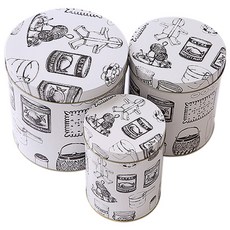 Happy Village 件套鐵質儲物盒烹飪, 1套