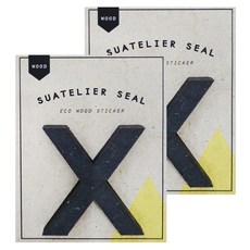 슈아뜰리에 1724 wood 55 x 70 mm 디자인 스티커, 2개