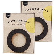 슈아뜰리에 1715 wood 55 x 70 mm 디자인 스티커, O, 2개