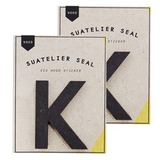 슈아뜰리에 1711 wood 55 x 70 mm 디자인 스티커, K, 2개