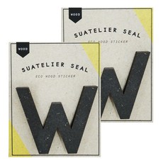 슈아뜰리에 1723 wood 55 x 70 mm 디자인 스티커, W, 2개