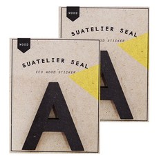 슈아뜰리에 1701 wood 55 x 70 mm 디자인 스티커, A, 2개