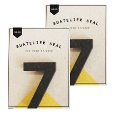슈아뜰리에 1735 wood 55 x 70 mm 디자인 스티커, 7, 2개