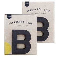 슈아뜰리에 1702 wood 55 x 70 mm 디자인 스티커, B, 2개