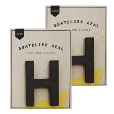 슈아뜰리에 1708 wood 55 x 70 mm 디자인 스티커, H, 2개