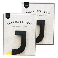 슈아뜰리에 1710 wood 55 x 70 mm 디자인 스티커, 2개, J
