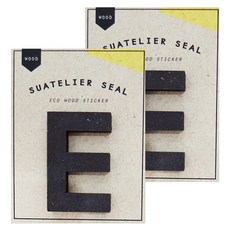 슈아뜰리에 1705 wood 55 x 70 mm 디자인 스티커, E, 2개