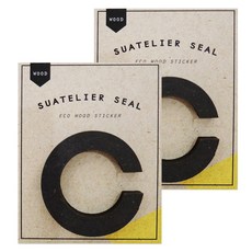 슈아뜰리에 1703 wood 55 x 70 mm 디자인 스티커, C, 2개