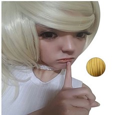 日常假髮動漫臉部修飾角色扮演假髮 5 金色黃色, 1套