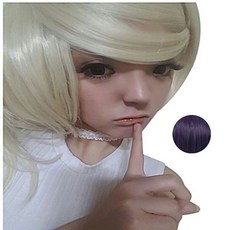 日常假髮動漫臉部修飾角色扮演假髮 1 紫色, 1套