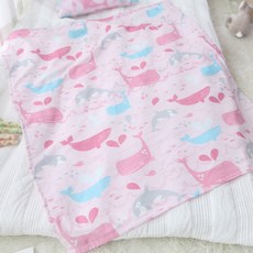 보떼하우스 순면 거즈이불 M, 고래의꿈 핑크