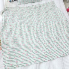 보떼하우스 순면 거즈이불 M, 수박 그린