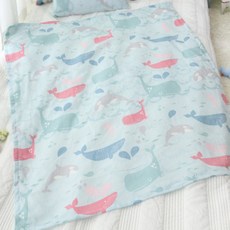보떼하우스 순면 거즈이불 M, 고래의꿈 블루
