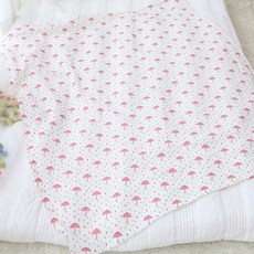 보떼하우스 순면 거즈이불/블랭킷 L, 비오는날(핑크)