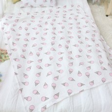 보떼하우스 순면 거즈이불/블랭킷 L, 아이스콘(핑크)