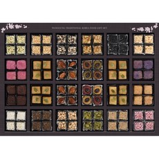 韓國傳統點心禮盒 7號+包袱布巾, 380g, 1盒