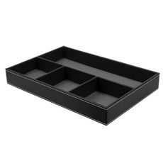 Good Item 現代設計單層桌面收納盒, 黑色, 1個