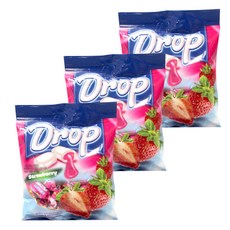 드롭 딸기맛 츄잉캔디, 90g, 3개