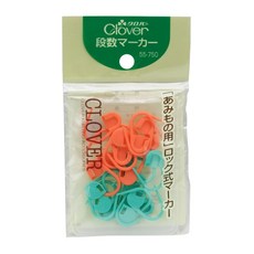 CLOVER 段數計環 20個入, 橘色+綠色, 1包