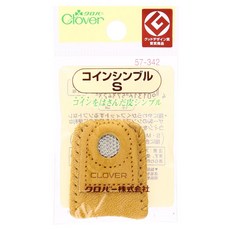 名牌線三葉草皮革頂針Ｓ尺寸57-342, 1 個