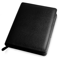 EINTEC 25款拉鍊日記本+鑲嵌套組, 黑色的, 1 個