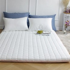 SCOHOME 棉質絎縫床墊套, White