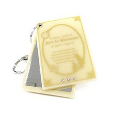 長方形滑蓋隨身鏡, Ivory, 1入
