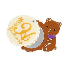 小熊造型滑蓋式手拿鏡, H, 1個