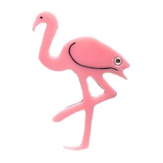 紅鶴造型滑蓋式手拿鏡, 混合顏色, 1個