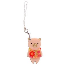 Latte Dressed Up Pig 肩帶迷你滑動鏡, 混合顏色, 1 個