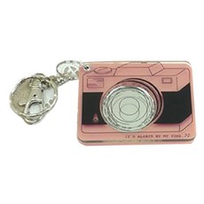 相機造型滑蓋式手拿鏡, 1 個, 粉色的