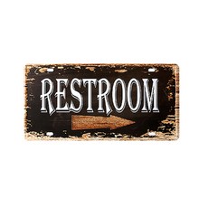 팬시피아 빈티지 스틸 틴 보드, RESTROOM, 2개