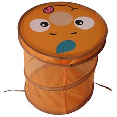 리빙조이 애니멀 그물망 세탁바구니, 오렌지인형, 1개