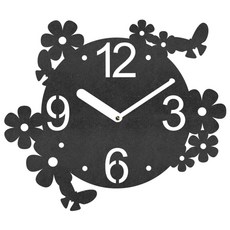 브론즈하우스 MDC-017 벽시계 무소음, 블랙