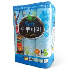 수목제지 소프트두루마리 3겹데코 화장지 18m, 30롤, 1팩, 30개입, 1개