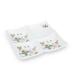 BSF 花朵印花4格醬料碟 K2590BS, 混色