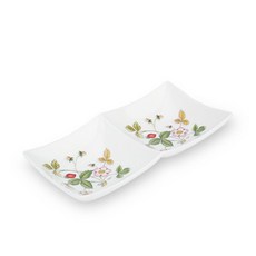 BSF 花朵印花2格醬料盤 K2588BS, 混色