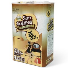 수목제지 소프트두루마리 황토 3겹데코 화장지 20m, 30롤, 1팩, 30개입, 1개