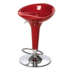 Ryo椅Slimming基本款吧檯椅, 1個, 紅色