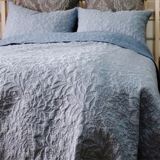 PLOTINA Vivier 優質棉布套組 160 x 210 藍色, 1套