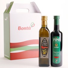 루비노 오일+식초 선물세트 11호, 루비노 엑스트라버진 올리브오일 500ml + 피니 발사믹식초 1잎 500ml, 1세트, 1개