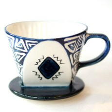 쉬즈데코 핸드페인팅 모자이크 3~4인용 칼리타 드리퍼, 블루, 1개