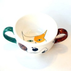 Shesdeco 雙耳餐碗, 貓咪款, 1個