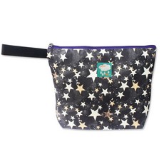 CUTE ECO 復古多用途收納袋 L號, 黑色 星星款