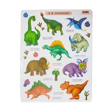 자석나라 자석그림놀이 공룡, 자석 그림판 + 배경지 + 자석조각, 1개
