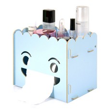 스마일 DIY 뷰티박스 정리함, 블루, 1개